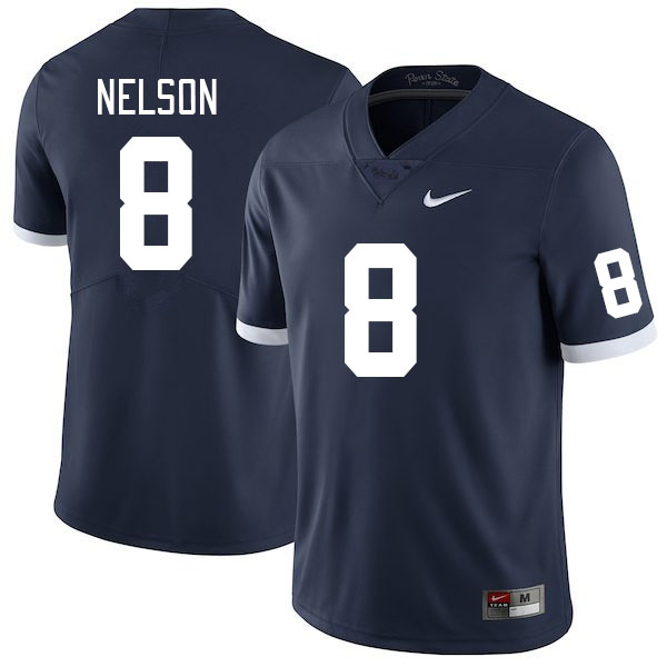 Men #8 DaKaari Nelson Penn State Nittany Lions College Football Jerseys Stitched Sale-Retro